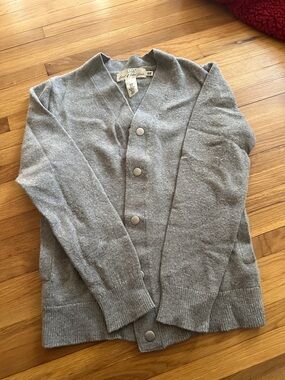 H&M Men’s Grey Button-Up Knit Cardigan